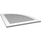 Ekena Millwork Quarter Round Top Right Surface Mount PVC Gable Vent w/ 3-1/2"W x 1"P Standard Frame, 30"W x 34"H GVPQR30X3401SF - alternate 4